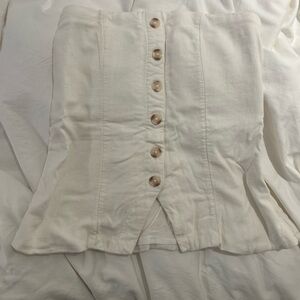 White Button-Front Shirt Abercrombie